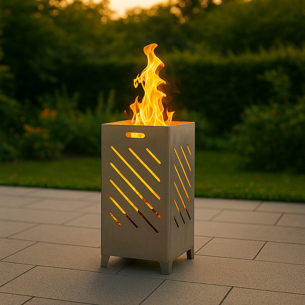 Feuertonne JUPP mit Köln-Motiv aus 2 mm Stahl — Rheinkant