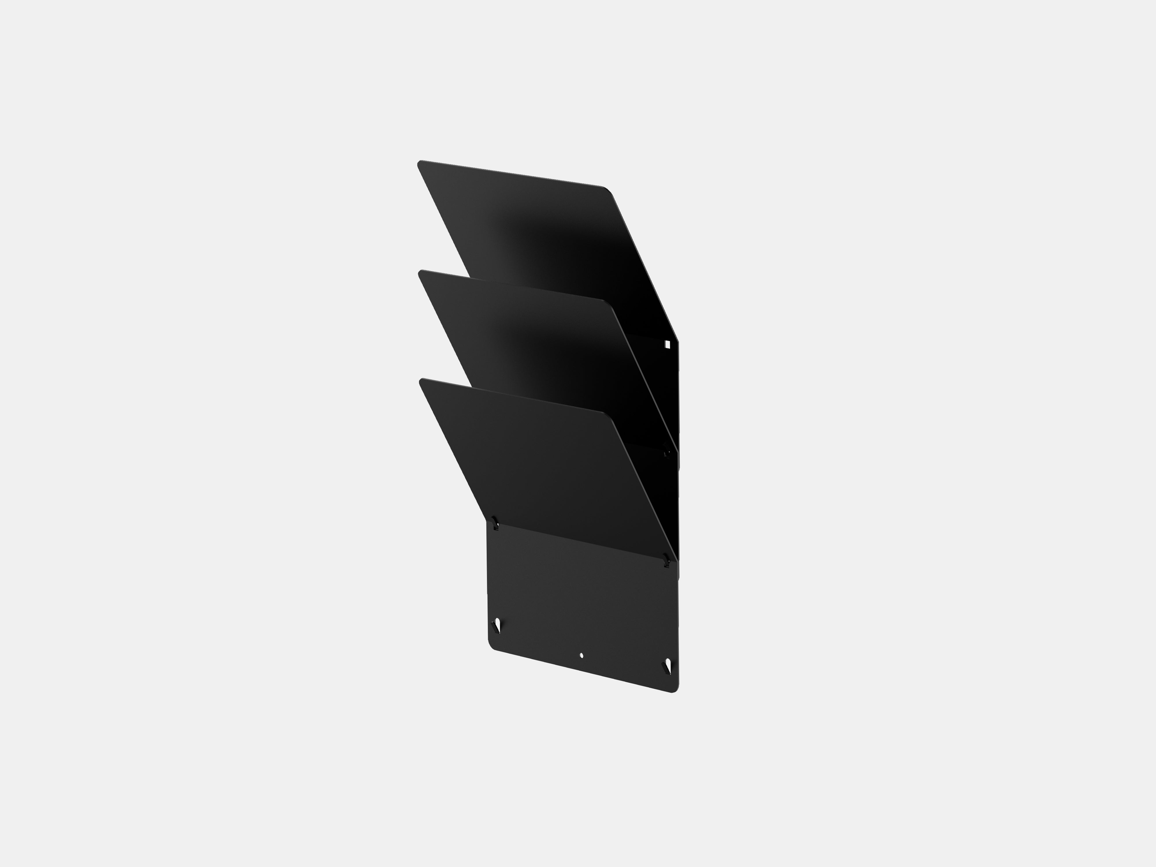 Zeitungshalter TRIK modular in Schwarz, 5er Set — Rheinkant