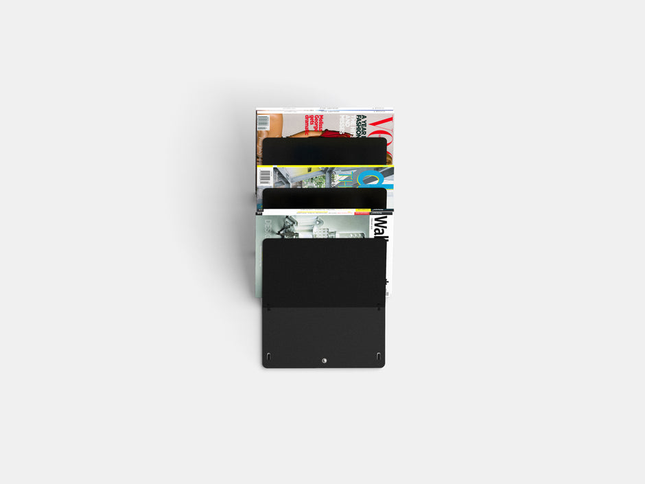 Zeitungshalter TRIK modular in Schwarz, 5er Set — Rheinkant